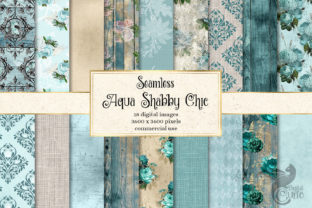 Aqua Shabby Chic Digital Paper: A Versatile Resource for Creative Projects