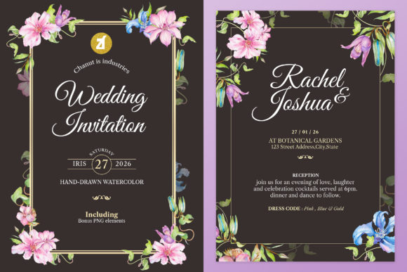 Discover the Elegance of Iris Wedding Invitation Graphic: A Comprehensive Guide