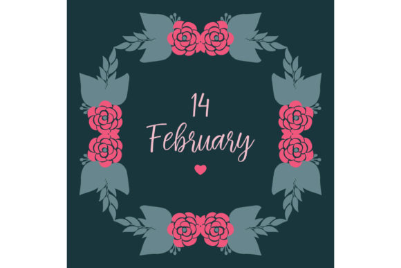 Elegant 14 February Greeting Card Design: A Touch of Class for Your Valentine's Day Messages