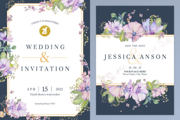 Explore Mallow Wedding Invitation Graphic