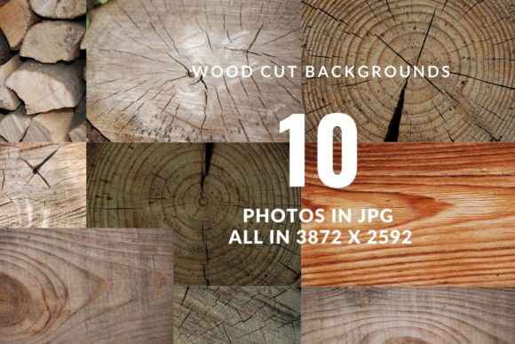 Explore Nature with Wood Slices Digital Backgrounds