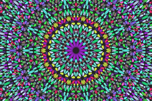 Explore the Magic of Psychedelic Radial Mosaic