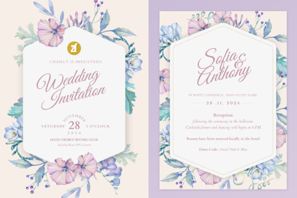 Freesia Mallow Wedding Invitation: A Beautiful and Versatile Design for Your Special Day
