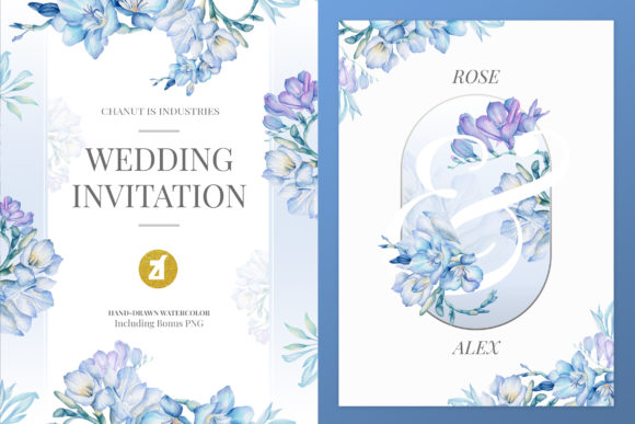 Freesia Wedding Invitation Graphic: Elegant and Versatile