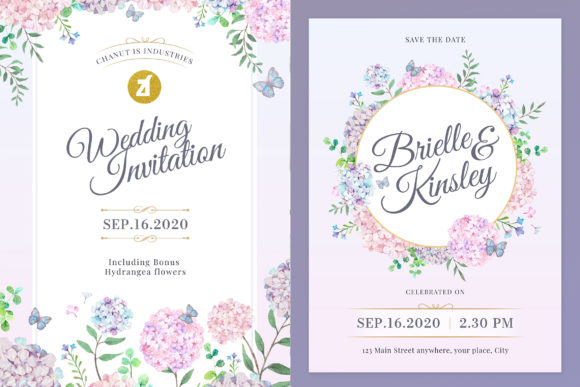 Hydrangea Wedding Invitation Graphic: A Beautiful and Versatile Choice for Your Special Day