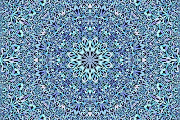 Light Blue Seamless Mandala Pattern