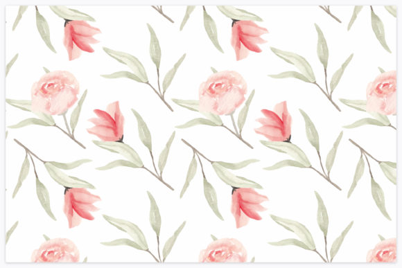 Rose Watercolor Flower Repeat Pattern: A Versatile Design for Various Uses