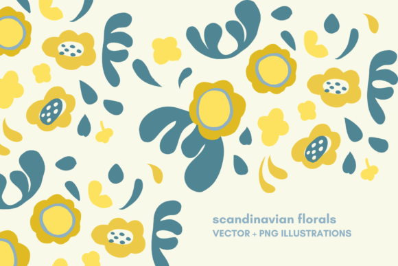 Scandinavian Florals: Modern, Hip Design Elements