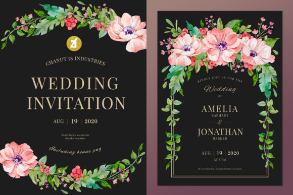 Stunning Poppy Cranberry Wedding Invitations