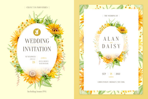 Sunlight Flower Wedding Invitations