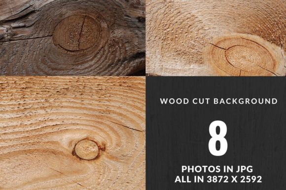 Wood Slices Digital Background Set: Nature's Elegance